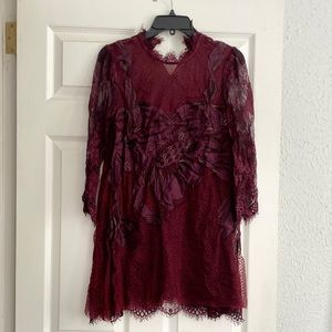Women’s FREE PEOPLE Dark Red Dress; Size XS | TP
